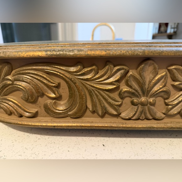 Vintage Gold Ornate Wall Shelf 34.5 - Homco Style Hollywood Regency Decor - Picture 2 of 4